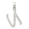 Black Bow Jewelry Sterling Silver and CZ, Lauren Collection, Initial N Pendant - 3 of 4