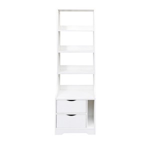CLIHOME Nightstands with Bookshelf, Dresser with 2 Storage Drawers for Bedroom - 1 of 4