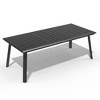 Crestlive Products 82.7inch Outdoor Dining Table, Aluminum Patio Dining Table, Rectangular Table with Umbrella Hole Outdoor Furniture Black - 2 of 4