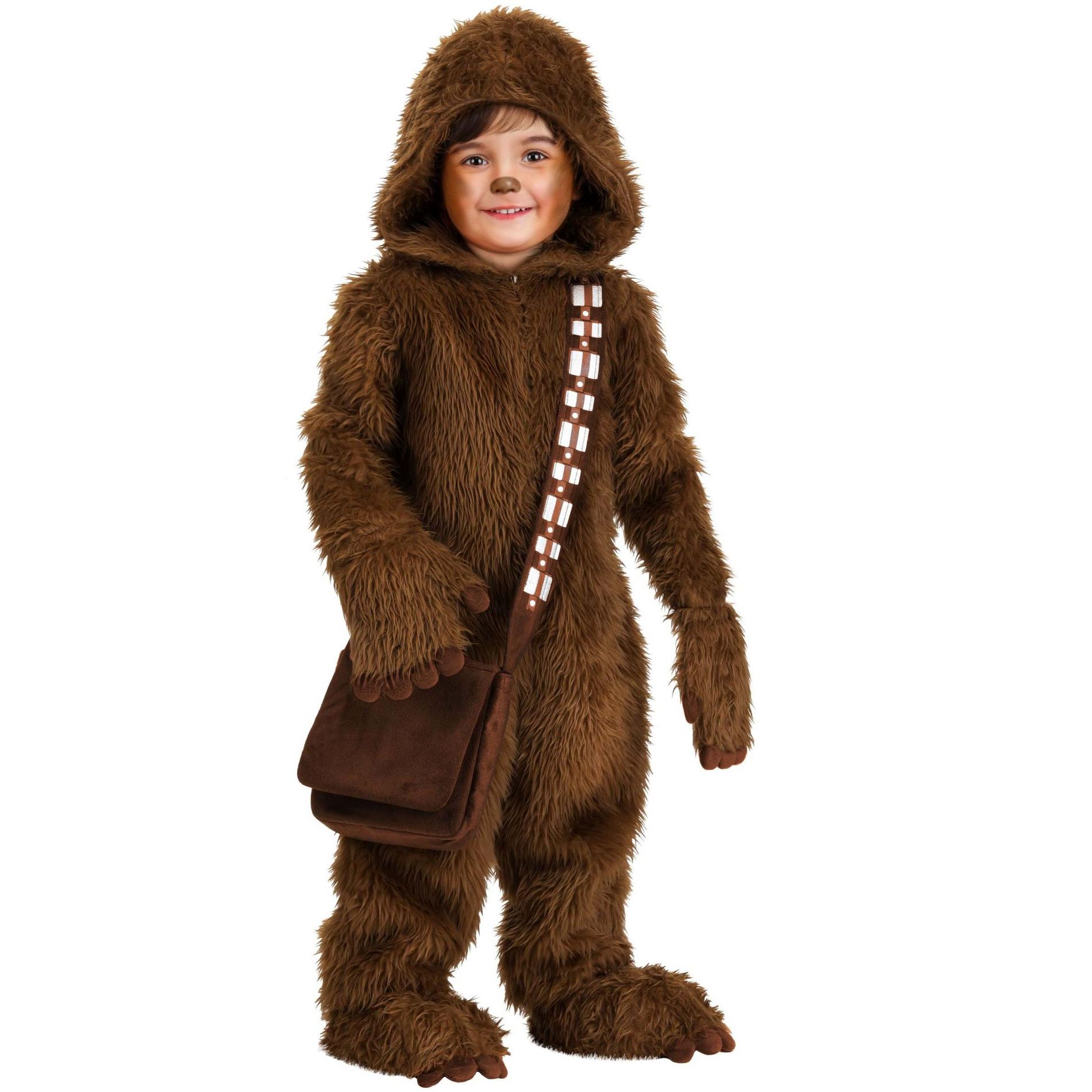 HalloweenCostumes.com Toddler Star Wars Chewbacca Costume | Hooded Jumpsuit with Attached Belt Bag and Foot Covers for Halloween or Dress Up