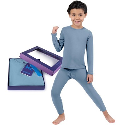 Kickoff Thermal Underwear for Kids Thermals Top and Bottom Set Boys Thermal Underwear Set Kids Long Underwear Base Layer Kids Pajamas