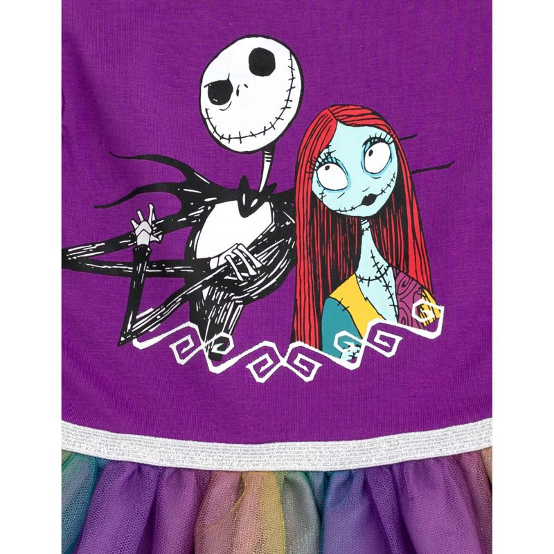 Disney Raya and the Last Dragon Little Mermaid Frozen Nightmare Before Christmas Girls Tulle Dress Toddler to Big Kid, 4 of 8