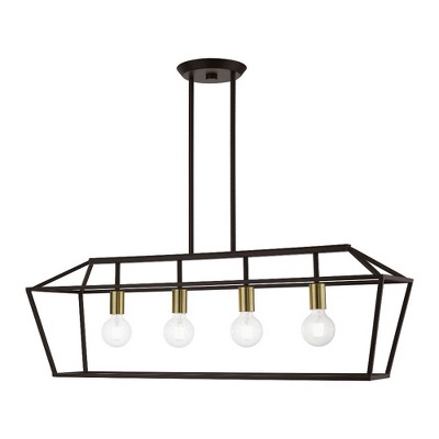 Livex Lighting Devone 4 - Light Chandelier in  Bronze/Antique Brass