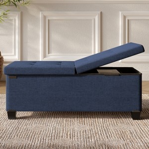 StorageBud Storage Ottoman for Bedroom End of Bed, Fabric Storage Bench, Large Storage Ottoman Bench, Entryway Bench with Storage - 1 of 4