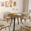 NicBex Modern Round Dining Table for 2-4, Small Circle Kitchen Table with Metal Black Legs, Dining Room Table for Kitchen, Dining Room - 3 of 4