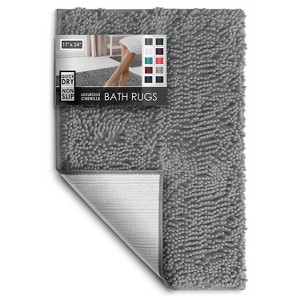 Hearth & Harbor Bathroom Rugs, Machine Washable Chenille Bath Mat for Bathroom - 1 of 4
