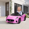 Qaba 12V Kids Electric Car, Maserati Gran Turismo Licensed Electric Car for Kids w/ Remote Control, Soft Start, LED Lights, Music, Horn - 3 of 4