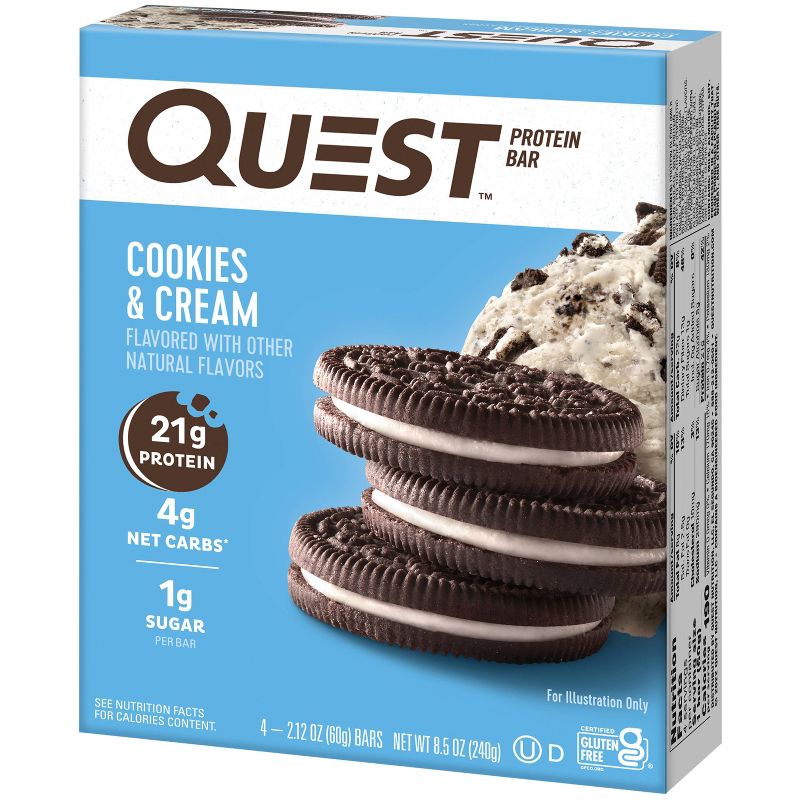 Quest Nutrition 21g Protein Bar - Cookies & Cream, 4 of 12