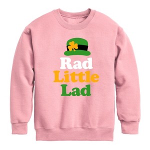 Boys' - Instant Message - St. Patrick's Day Rad Little Lad Graphic Long Sleeve Fleece Sweatshirt - 1 of 3
