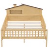 Whisen Wood Platform Bed with House-shaped Headboard, LED and Built-in Storage - 4 of 4