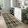 Washable Non-Slip Runner Rug - Plaid Hallway, Kitchen, Entryway Mat - Stain Resistant Farmhouse Carpet - 4 of 4
