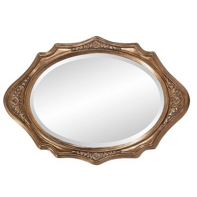 Virginia Silver Leaf Oval Wood Framed Wall Mirror