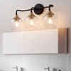 POWLIG Modern Vanity Light - Dimmable Bathroom Wall Sconce with Clear Glass Shades, Perfect for Mirror Lighting - 3 of 4