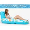 Jasonwell Inflatable Pool Float for Adults — Lounger Raft with Cup Holders, Floating Chair for Pool, Lake & Beach - O-Blue - 3 of 4
