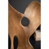 Smooth Teak Wood Art Sculpture – 34" Tall Mounted Decor Piece by Kalalou - 2 of 4