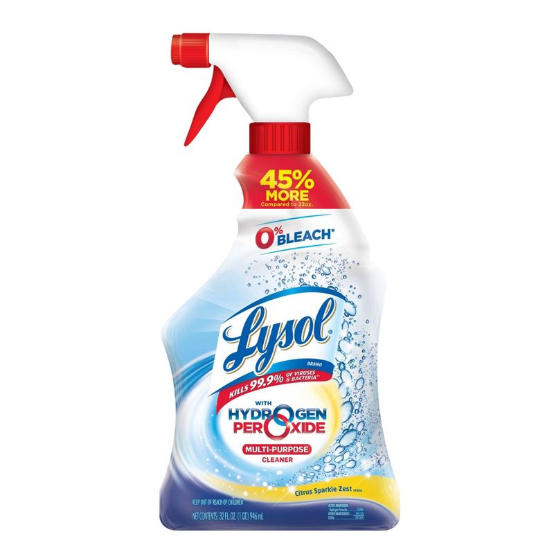 Lysol Power and Free Multi-Purpose Citrus Sparkle Cleaner Spray - 22 fl oz, 1 of 12