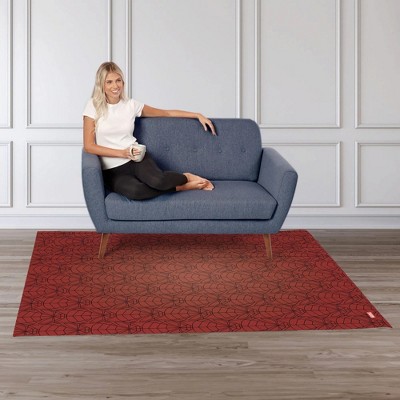 LunaLulink Red Marvel Spider-Man Geometric Spidey Washable Rug 62X84 Inches