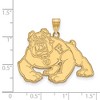 Black Bow Jewelry 14k Yellow Gold California State Fresno Bulldogs NCAA Extra Large Pendant - 2 of 3