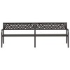 vidaXL Twin Patio Bench, Black 93.3" Steel - 3 of 4