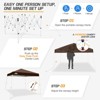 EAGLE PEAK Slant Leg Pop-up Canopy Tent Easy One Person Setup Instant Outdoor Beach Canopy Folding Portable Sports Shelter - 4 of 4