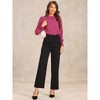 INSPIRE CHIC Women's Long Sleeves Collared Business Dressy Bodysuit Top - 4 of 4