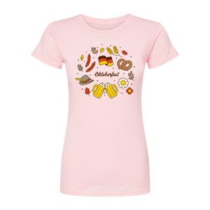 Women's - Instant Message - Oktoberfest Icons Fitted Graphic T-Shirt - 1 of 3