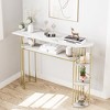 Garvee Console Table Gold Sofa Tables Narrow Entryway Table with Storage and Shelves for Living Room, Foyer, Bedroom - 2 of 4