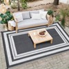 Modern Border Plastic Straw Rug, Large Outdoor Rug for Beach Pool Deck - 2 of 4