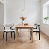 Dsvimoy Accent Chair Dining Chair Set with Black Solid Wood Legs for Kitchen and Living Room, Light Gray, 38"*27"*12" - 2 of 4