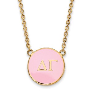 Black Bow Jewelry 14k Yellow Gold Plated Sterling Silver Delta Gamma Greek Life Necklace 18 Inch - 1 of 4