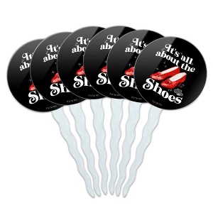 The Wizard of Oz All About the Shoes Cupcake Picks Toppers Decoration Set of 6 - 1 of 4