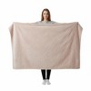 Home Mart Goods Rose Pink Soft Plush Embossed Textured Faux Fur Throw Blanket - 50" x 70" - 2 of 4