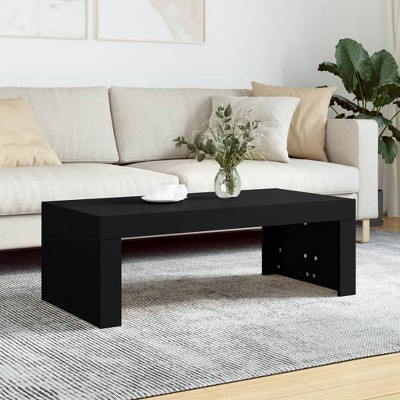 vidaXL Coffee Table Black 40.2 in.x19.7 in.x14.2 in. Engineered Wood
