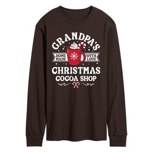 Men's - Instant Message - Grandpas Christmas Cocoa Shop Long Sleeve Graphic T-Shirt - 1 of 3
