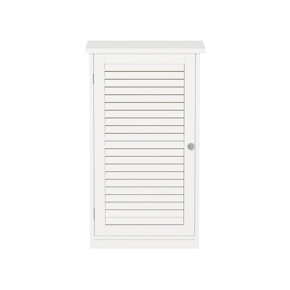 Photos - Wardrobe Freestanding Bathroom Linen Cabinet White - Hastings Home: Wood Frame, 2 S