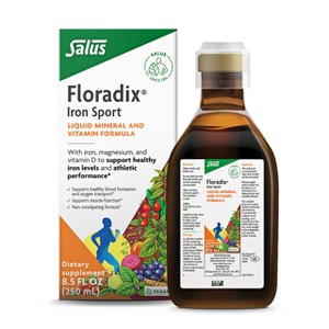 Floradix Iron Sport Liquid Mineral & Vitamin Formula - Sports Nutrition with Gentle Iron, B Vitamins & More - Vegan & Non-GMO - 8.5 fl oz - 1 of 4