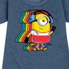 - Despicable Me Minions - Retro Rainbow Skater Graphic Short Sleeve Fleece Dress - 2 of 4