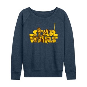 Women's - Star Wars - Logo Rebels Lightweight French Terry Wide Neck Long Sleeve Shirt - 1 of 4
