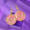 Ross-Simons Pink Jade "Good Fortune" Butterfly Drop Earrings in 18kt Gold Over Sterling - 3 of 4