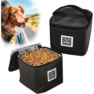Mobile Dog Gear Pet Food Storage Containers (2 Pack, 15 Cups Each) Insulated Dog Food Travel Bag & Treat Carrier - Portable, Durable, Easy to Clean