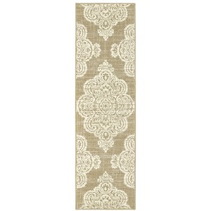 Oriental Weavers Marina 5929J Tan/ Ivory Indoor/Outdoor Area Rug - 2'3" x 7'6" - 1 of 2