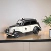 HomeRoots 7" Black and White Metal Hand Painted 1937 Police Car Model Car - 2 of 4