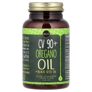 Maju Superfoods CV 90+ Oregano Oil + Black Seed Oil, 60 Softgels - 1 of 4