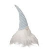 Northlight 7.5" Aqua Blue and White Striped Hat Spring Gnome - 3 of 4