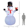 QingMoon Christmas Inflatable Snowman, 12FT Xmas Blow Up Holiday Decorations with Rotating Colorful LED Light for Yard, Garden and Lawn - 4 of 4