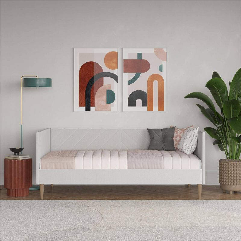Valerian Upholstered Daybed Gray Linen - Room & Joy, 4 of 16
