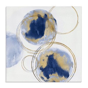 Stupell Industries Golden Rings and Circles Abstraction Canvas Art - 1 of 4