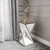 Christopher Knight Home Amiel Geometrical Mirrored Side Table Silver: Luxury Glam Accent, No Assembly Required - 2 of 4