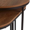 Studio 55D Santa Maria Walnut Nesting Accent Tables Set of 2 - 3 of 4