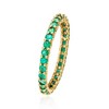 Ross-Simons 0.70 ct. t.w. Emerald Eternity Band in 14kt Yellow Gold Size 8 - 3 of 4